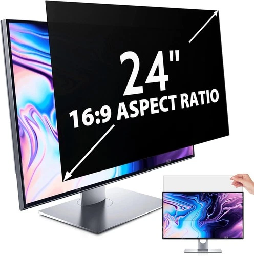24in Privacy Screen Protector Anti Glare UV Blue Light PC Computer Monitor 16:9