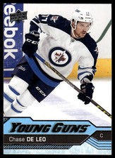 2016-17 Upper Deck Young Guns Chase De Leo Rookie Winnipeg Jets #485
