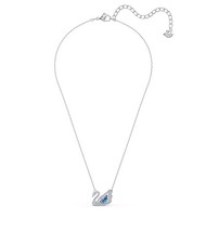 Swarovski Swan Necklace Dancing Swan Blue Zirconia Pendant Style 5533397