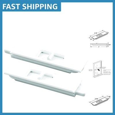 Versatile White Plastic Snap-In Tilt Latch Set   Compatible with Most Windows