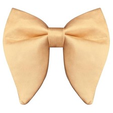 Branduce Solid Color Oversize Pre-tied Bow Tie Quality Champagne Gold