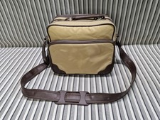 Vintage Camera Bag Canvas Brown Leather Crossbody Multi Pocket