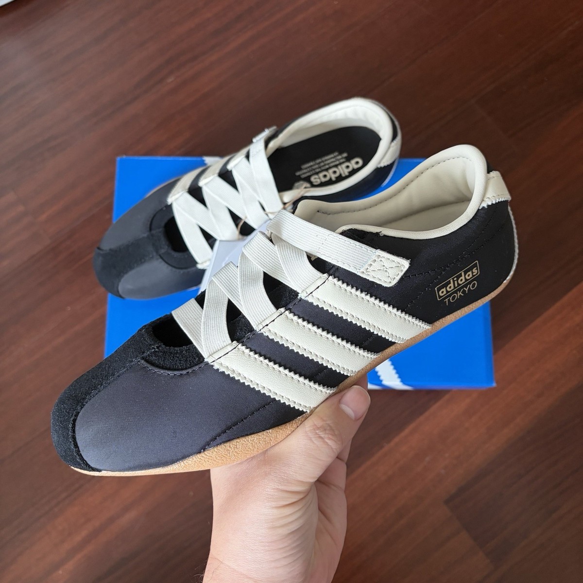 adidas Tokyo Mary Jane Womens Sneakers Black White JR4790 | eBay