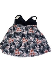 Summer Mae Swimsuit Women Size 18W Black Floral One Piece Swimdress Plus Size