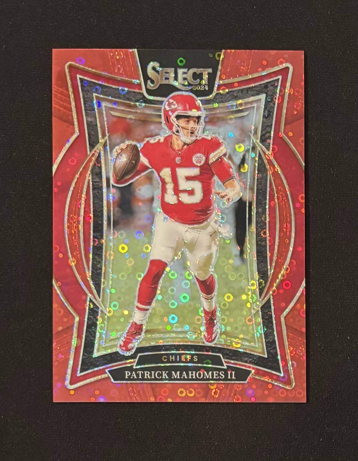 2024 Panini Select Patrick Mahomes II Concourse Disco Red #’d/49 COLOR MATCH