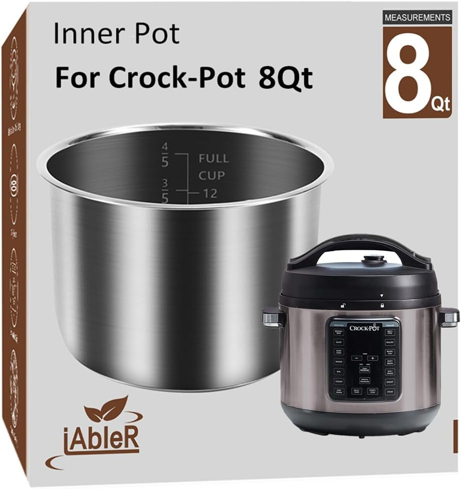 Original Inner Pot for Crock Pot 8 Quart - Stainless Steel R