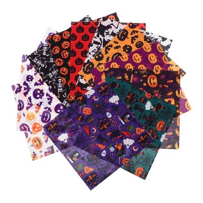 12 Sheets Dekorative Halloween-patchwork DIY-Material -Baumwollstoffe