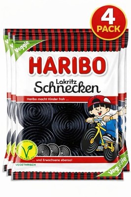 ''HARIBO LAKRITZ SCHNECKEN'' Made in Germany!! 4 Bags=700gr TOTAL FREE SHIPPING