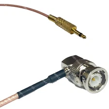 RG316 3.5mm 1/8 to BNC MALE ANGLE RF Cable Rapid-SHIP LOT