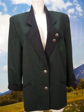 Neuwertig karierter Loden Janker Hagro grün schwarze Trachtenjacke Jacke Gr.40