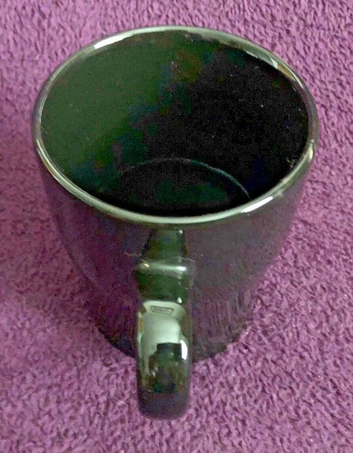 Starbucks 2008 Black Coffee Mug Tea Cup 8 oz with Siren Green Black Mermaid Logo - Picture 8 of 12
