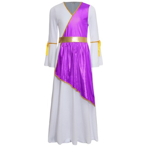 Costume Toga Bambina Lucido Romano Cosplay Principessa Vestito Tradizionale Halloween - Foto 28 di 89