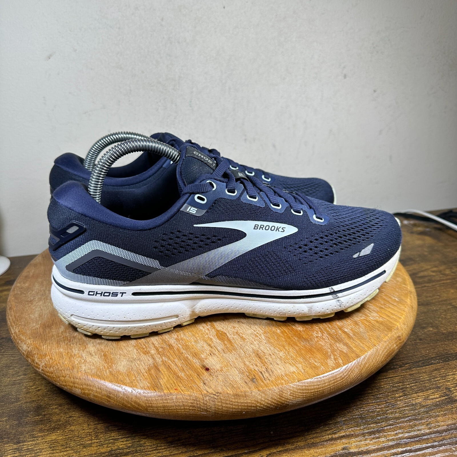 Brooks Ghost 15 Blue White Lace Up Athletic Shoes 1203801B450 Women's Size 10 B