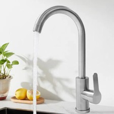 Black/Chrome/Nickel Kitchen ABS / Stainless Swivel Single Handle Sink Mixer Tap