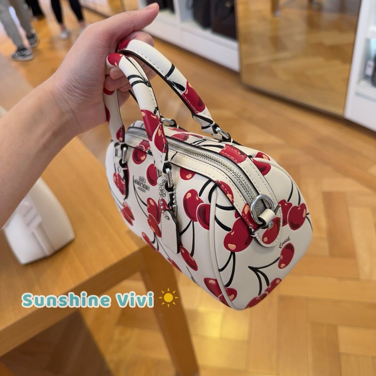 NWT Limited Coach Mini Rowan Crossbody Bag With Cherry Print CY745