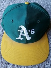 Vintage 1980s Oakland Athletics A's Snapback Hat Cap Trucker Lightly Worn
