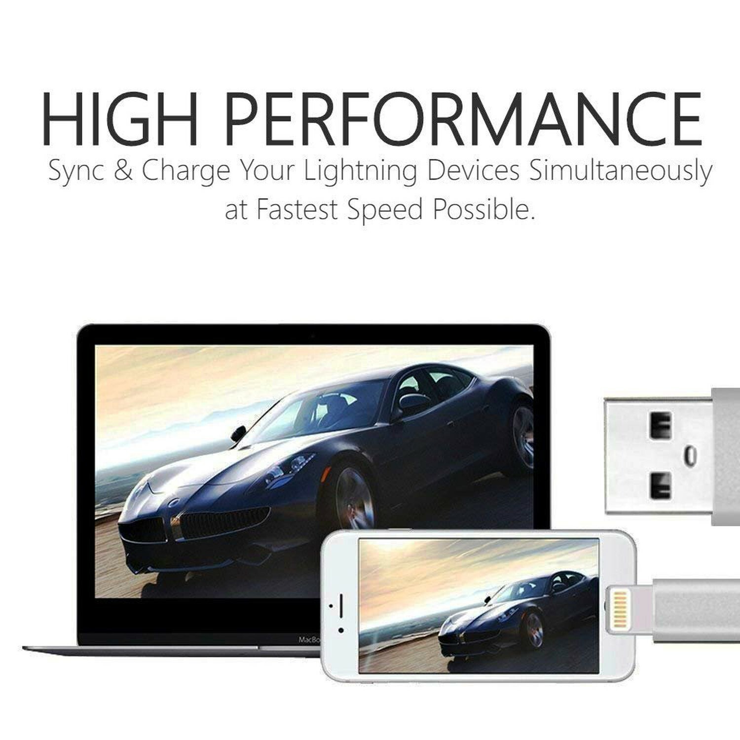 Charging Short Cables [4 Pack 8 INCHES] Boost Fast Charge and Data Sync