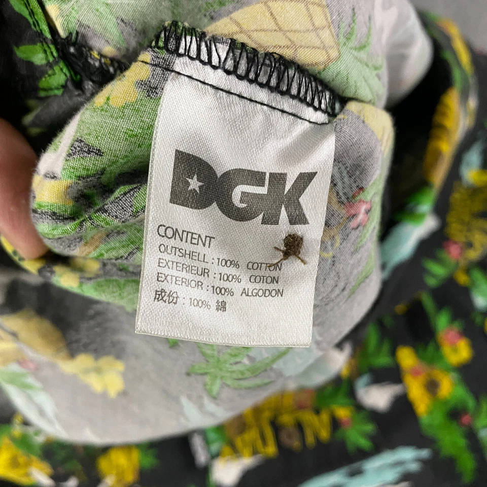 DGK Maui Wowi 衬衫男式中号夏威夷吸烟石匠杂草提基菠萝 — 第 4/4 张图片