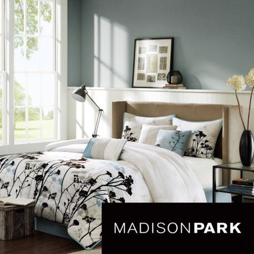 Madison Park Kira 7-piece Comforter Set 100% Polyester, Blue, King, Microfiber