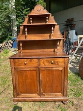 CREDENZA PIATTAIA LIBERTI DELLA FINE DELL800 IN LEGNO MASSELLO