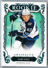 2018-19 ARTIFACT AQUA SAMI NIKU ROOKIE 41/45 WINNIPEG JETS #175