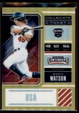 2018 Contenders Gold Prizm Zach Watson USA Baseball #24 7/10