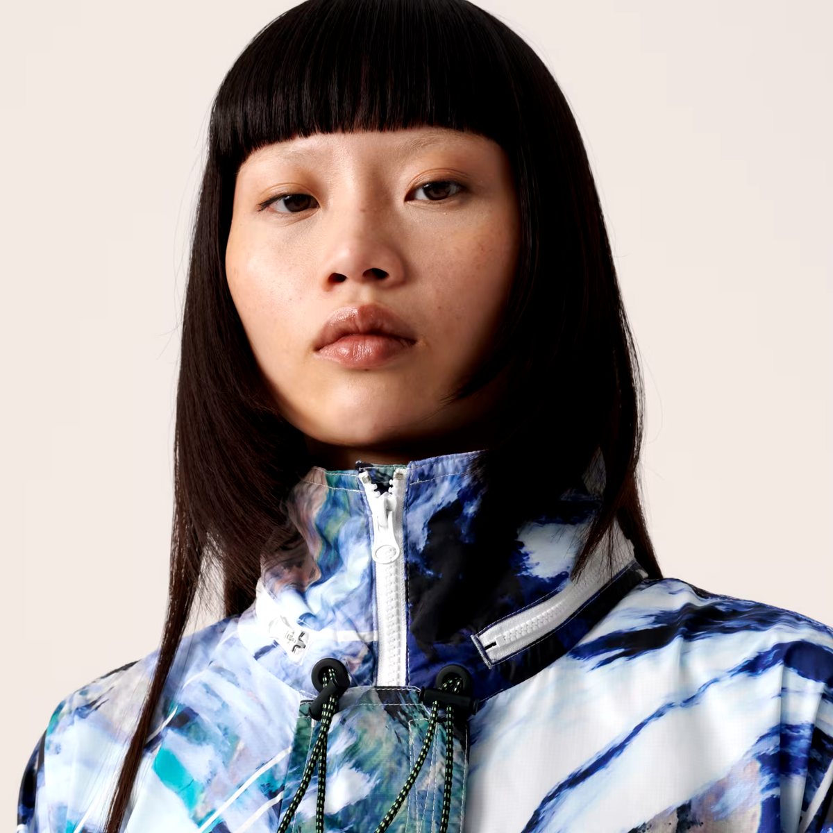 Adidas By Stella McCartney TRUENATURE PRINTED PACKABLE HOODED