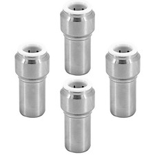 Radiator Valve 15mm x 10mm Pushfit Chrome Speed Fit Reducing Straight Stem x 4