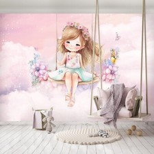 Fotomurale cameretta bambina ballerina rosa bambini TESSUTO NON TESSUTO CARTA DA PARATI + COLLA