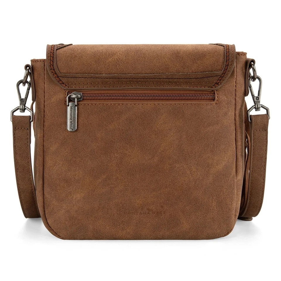 MW1307-8360BK Montana West Fringe Saddle Crossbody Bag - Image 4 of 4