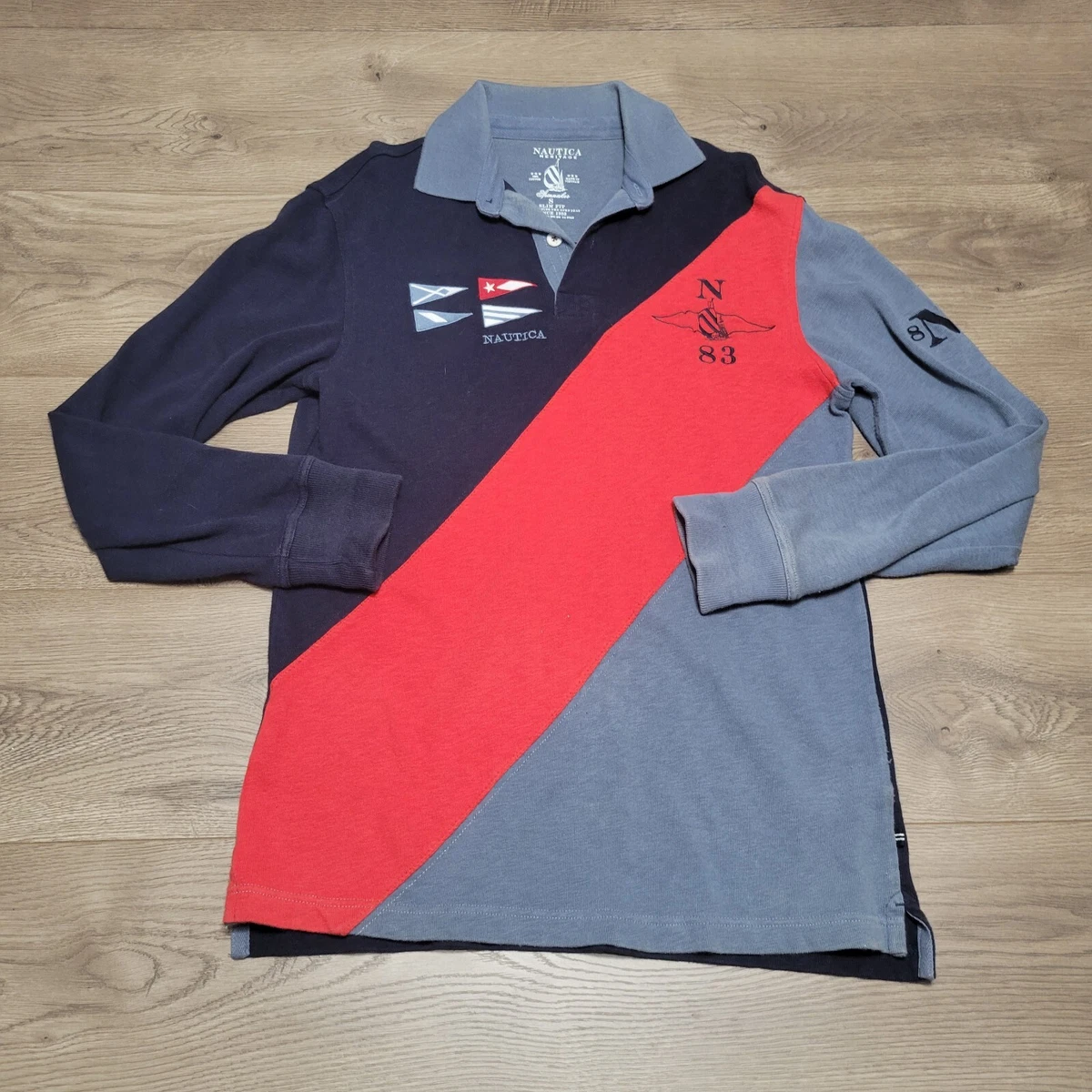 Nautica long sleeve polo shirts top