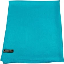 CJ Apparel Turquoise Solid Color Nepalese Fringe Shawl Seconds Wrap Pashmina NEW