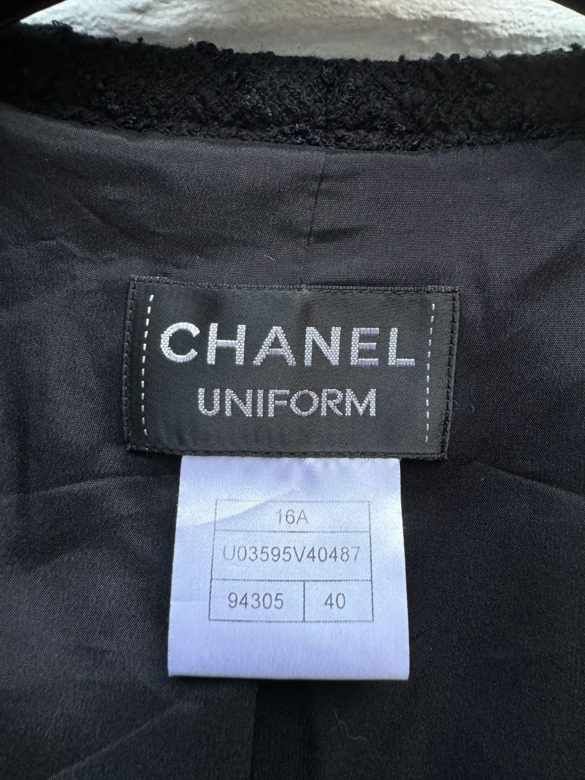 Chanel La petite gilet nero giacca taglia 40 M