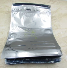 50 PACK Uline 8 x 10" Reclosable Anti Static Shielding Bags, 3 mil metallic film