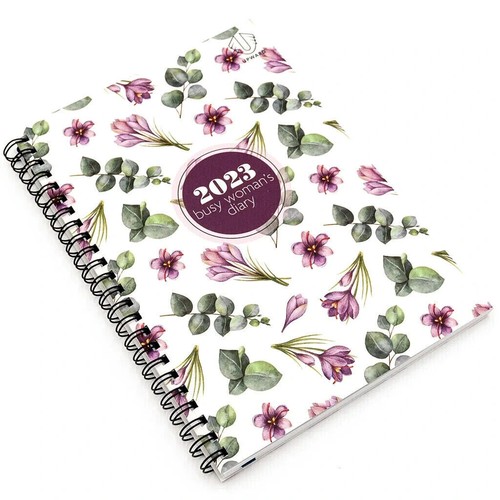 2023 UPWARD BUSY WOMAN'S DIARY A5 WEEK TO OPEN VIEW WTV PVC COVER 4404