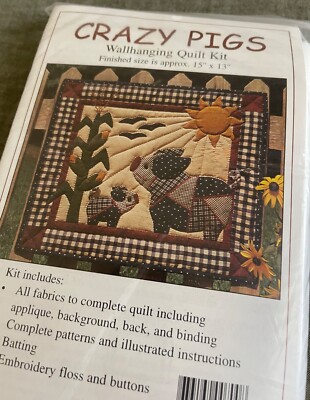 Rachel's of Greenfield - CRAZY PIGS Quilt Kit - Includes pattern & fabrics