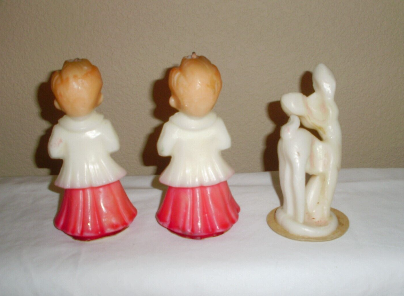 Vintage Gurley candles 2 alter/choir boys & 1 deer eBay