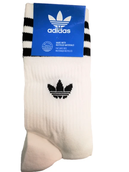 Adidas Mens Women Socks 3 Stripes Crew Socks Sports Gym Trainers Casual - Image 4 of 4