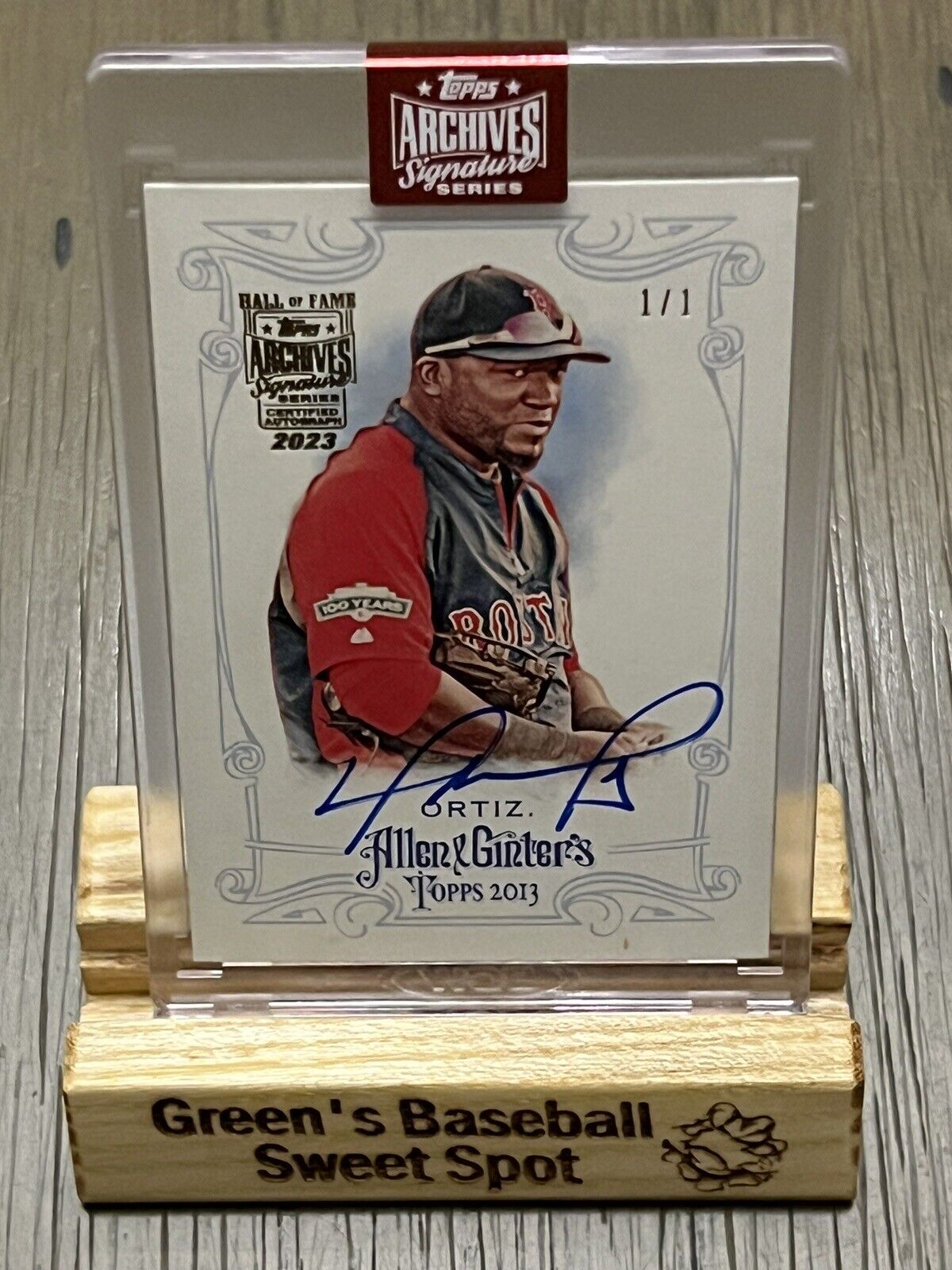 David Ortiz 2023 Topps Tribute to Nicknames Big Papi Orange Auto 22/25  #TTN-DO Boston Red Sox