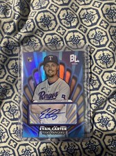 2024 Topps Big League - Opening Act Autographs Evan Carter Rookie BLUE