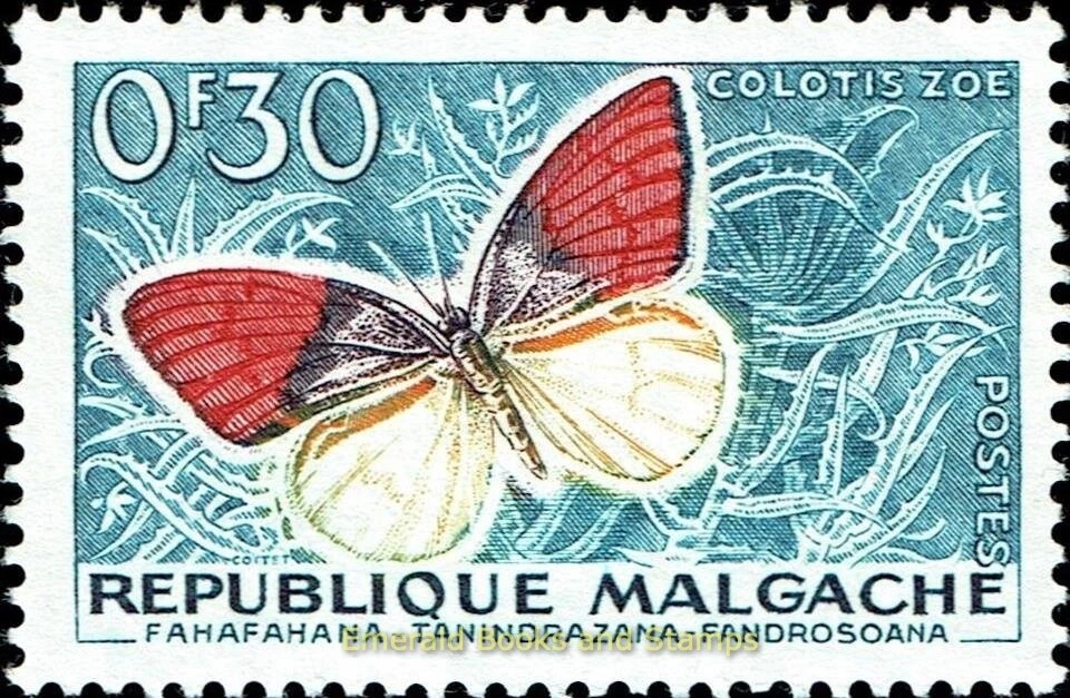 EBS Madagascar 1960 - Butterflies - YT MG 341-345 MNH** - Image 2 of 4