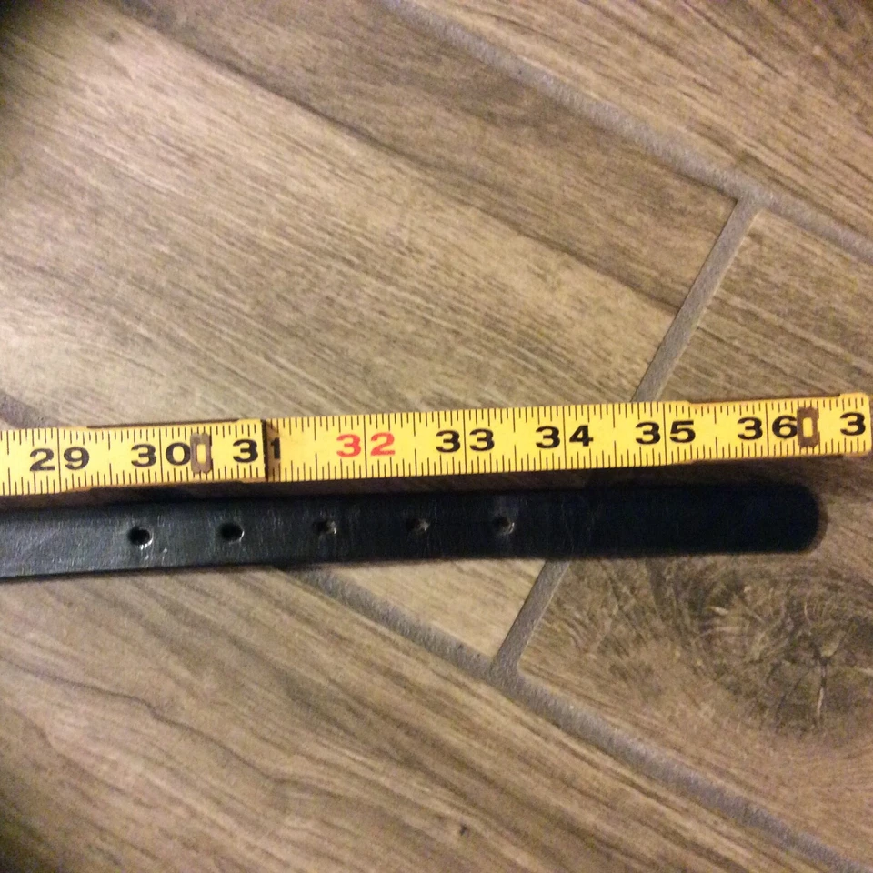 "Cinturón de cuero de grano completo negro para mujer Kenneth Cole 36x3/4""" Foto 4 de 4