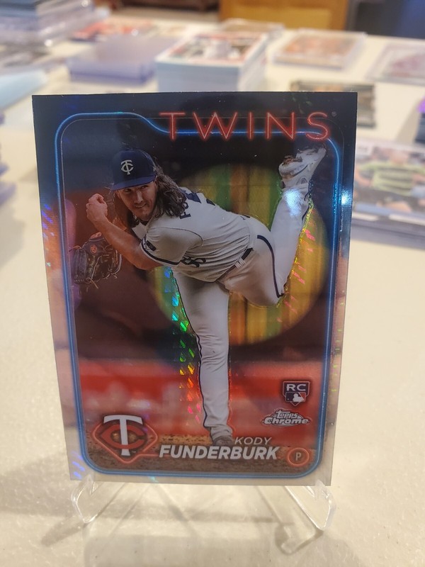 2024 Topps Chrome Silver Refractor - #297 Kody Funderburk (RC) Twins