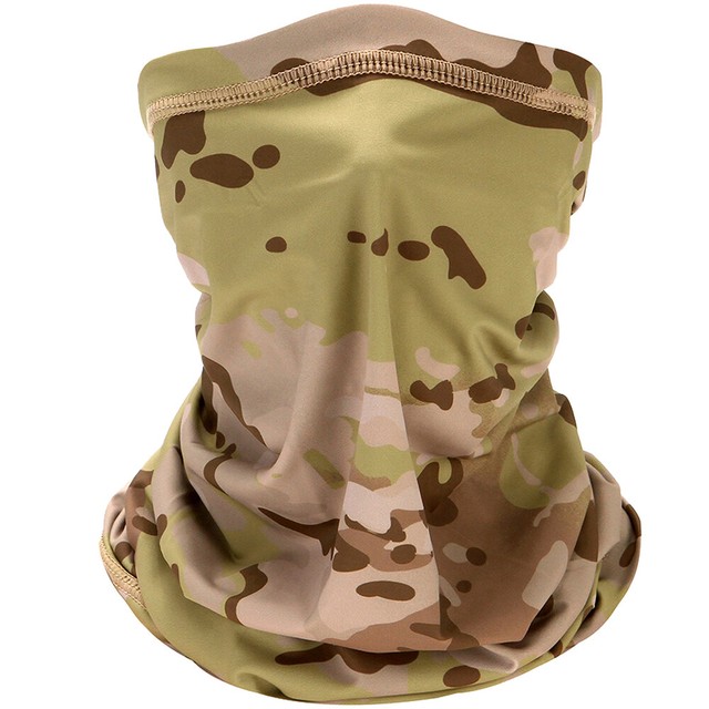 Desert Khaki Hunter Neck Gaitor Helmet Liner Camouflage Multi Function