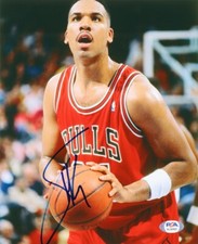 Stacey King Signed Bulls 8x10 Photo PSA  A2