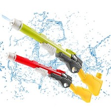 2-Pack Pump Action Water Blasters for All Ages - one red, one green