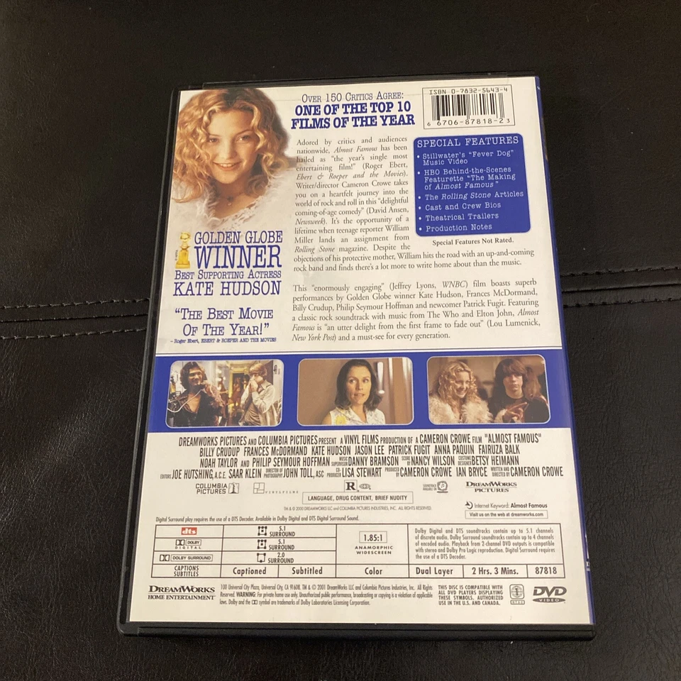 Almost Famous DVD Cameron Crowe - Image 2 of 4