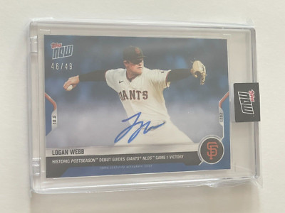 2021 Topps Now 938 San Francisco Giants LOGAN WEBB Signed AUTO Autograph BLUE 49