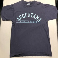 Vintage Augustana College Gear For Sports USA Made Combed Cotton L Large T Shirt