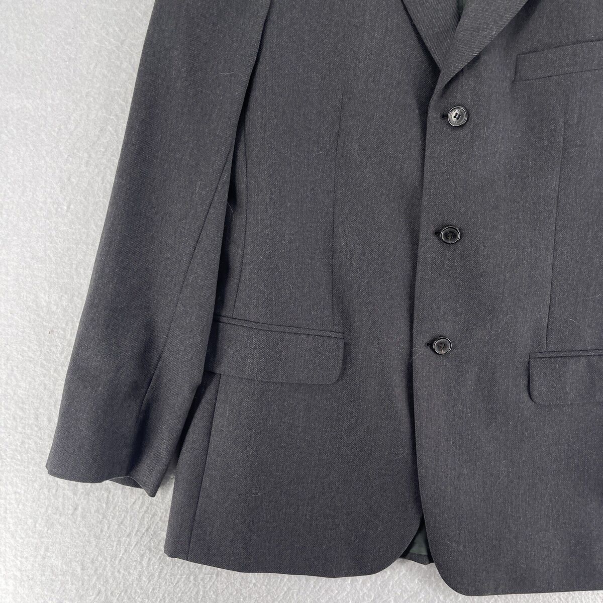 Valentino Roma Mens 3 Button Blazer Wool Pockets Suit Jacket Valentino Roma Mens 3 Button Blazer Wool Pockets Suit Jacket